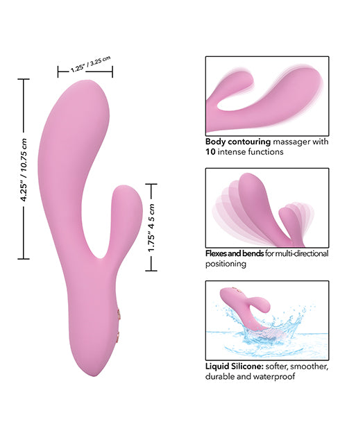 Contour Zoie Rechargeable Silicone Rabbit Vibrator - Pink