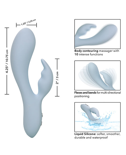 Contour Kali Rechargeable Silicone Rabbit Vibrator - Blue