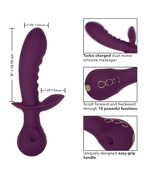 Obsession Lover Rechargeable Silicone Dual Vibrator - Purple