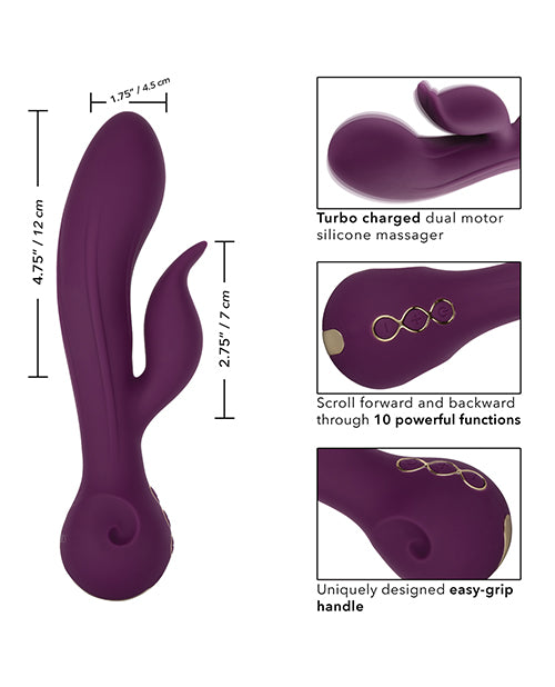 Obsession Desire Rechargeable Silicone Rabbit Vibrator - Purple