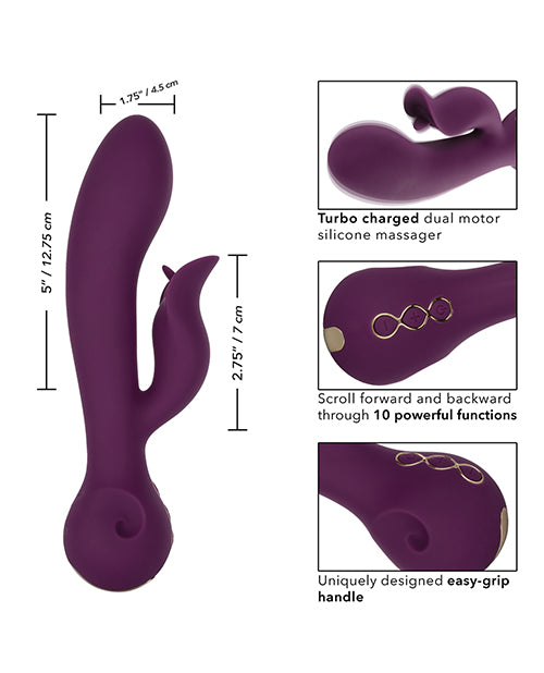 Obsession Fantasy Rechargeable Silicone Rabbit Vibrator - Purple