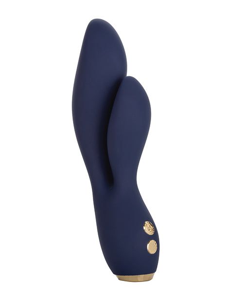 Chic Lilac Rechargeable Silicone Rabbit Vibrator - Blue