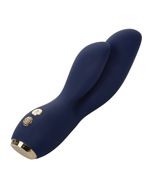 Chic Lilac Rechargeable Silicone Rabbit Vibrator - Blue