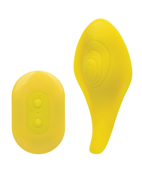 Neon Vibes The Secret Vibe Rechargeable Silicone Vibrator with Remote Control - Yellow