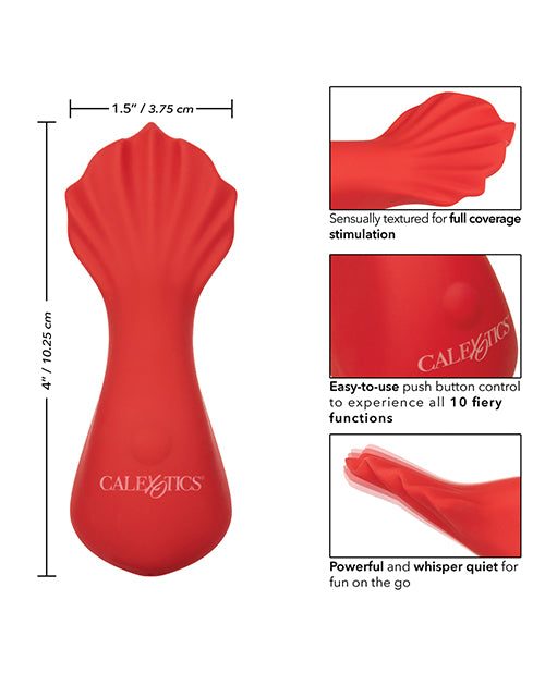 Red Hot Fuego Rechargeable Silicone Massager - Red