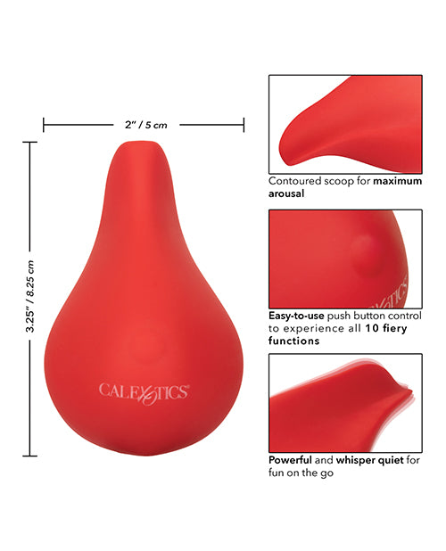 Red Hot Glow Rechargeable Silicone Massager - Red
