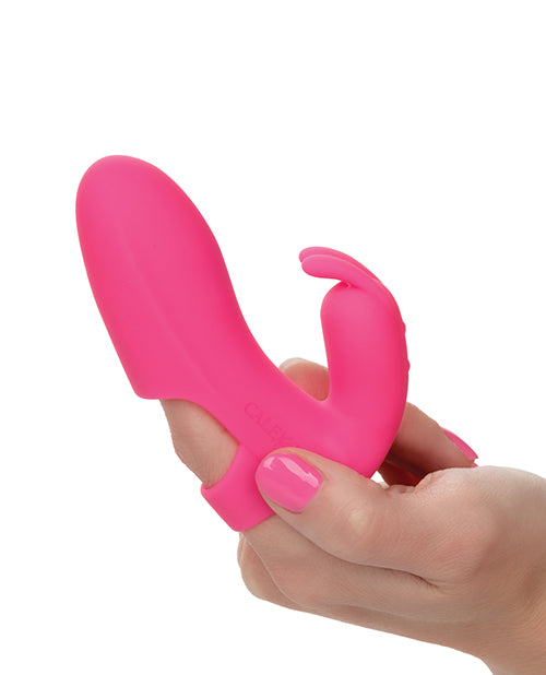Mini Marvels Marvelous Pleasure Silicone Rechargeable Finger Massager - Pink