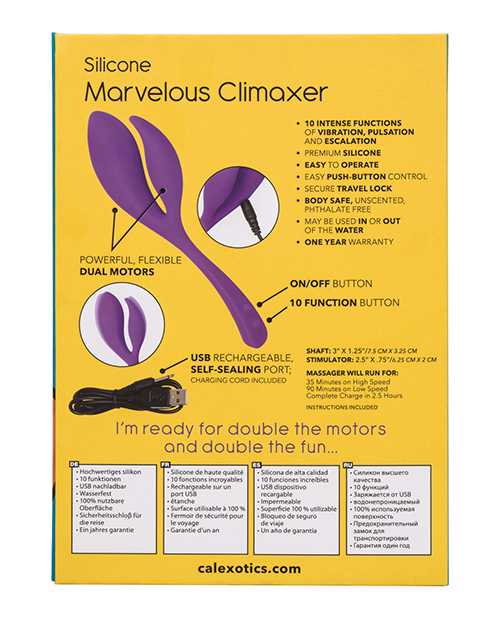 Mini Marvels Marvelous Climaxer Silicone Rechargeable Massager - Purple