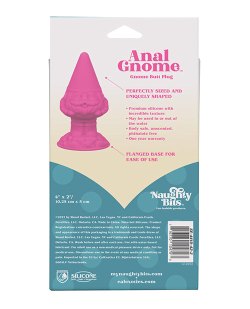 Naughty Bits Anal Gnome Gnome Silicone Butt Plug - Pink