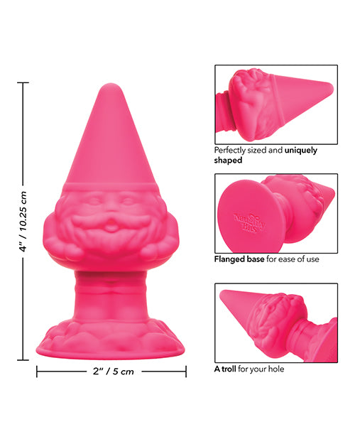 Naughty Bits Anal Gnome Gnome Silicone Butt Plug - Pink