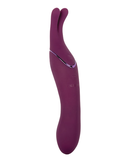 Tempt and Tease Sass Rechargeable Silicone Vibrator with Clitoral Stimulator - Purple