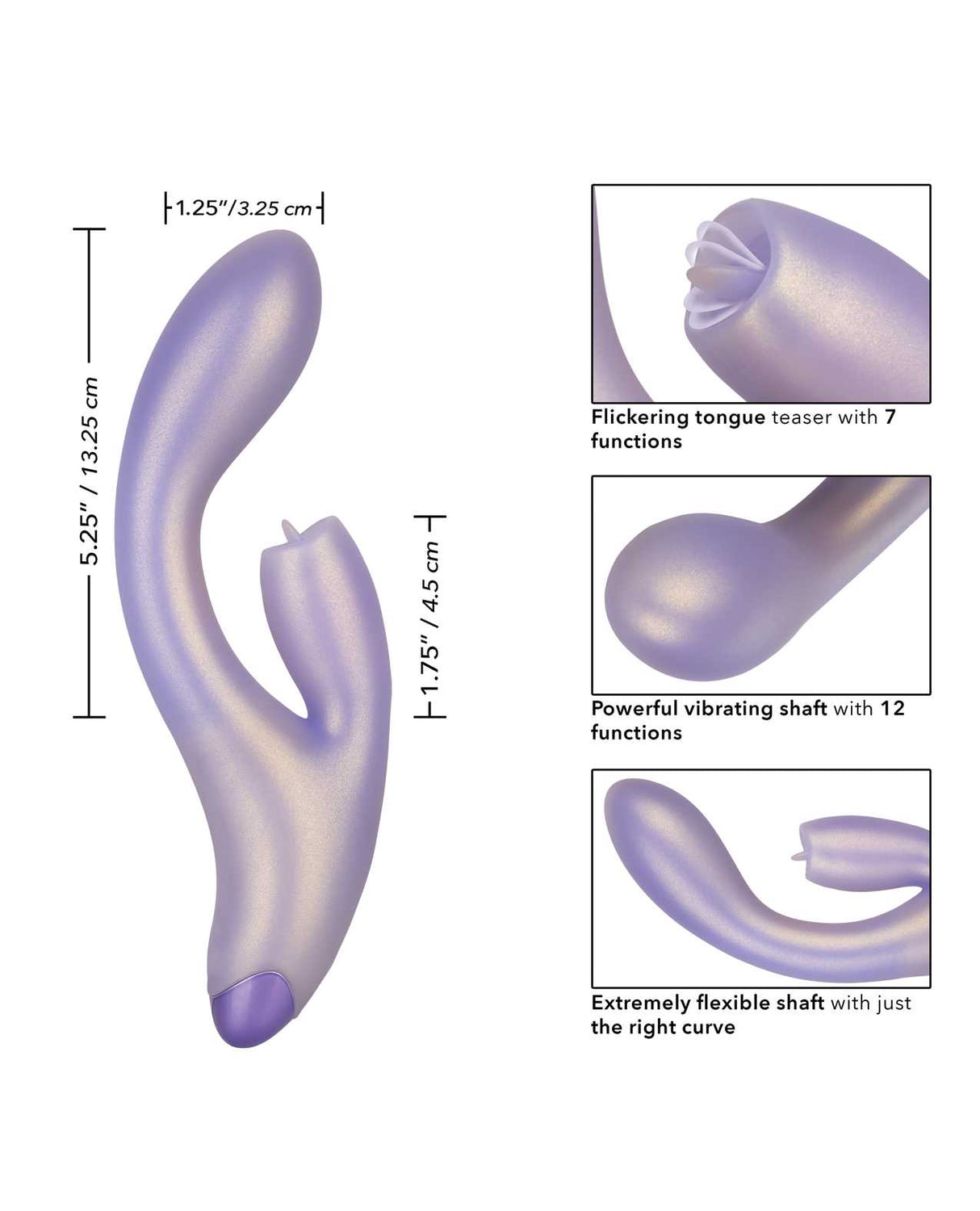 G-Love G-Kiss Silicone Rechargeable Dual Stimulating Massager - Purple