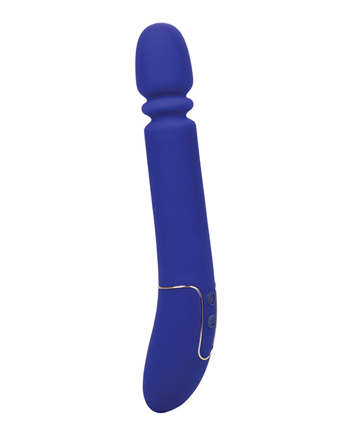 Shameless Slim Thumper Silicone Rechargeable Thrusting Vibrator - Blue