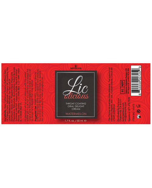 Licolicious Throat Coating Oral Delight Cream Watermelon 1.7oz