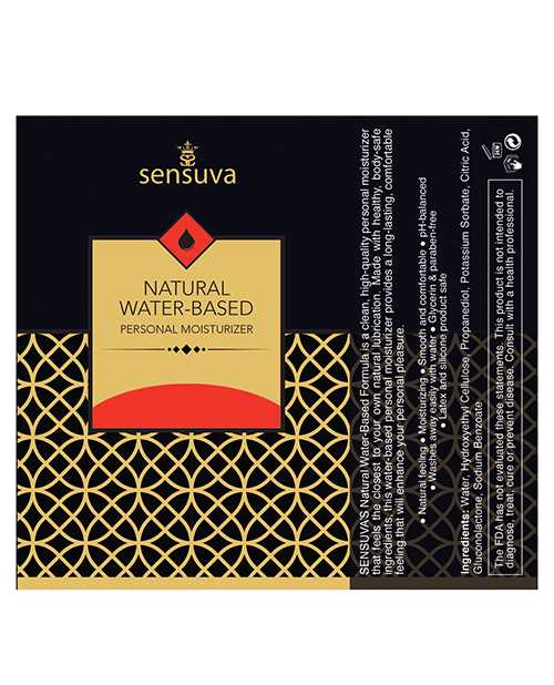 Sensuva Natural Water Based Strawberry Flavored Lubricant 1.93oz