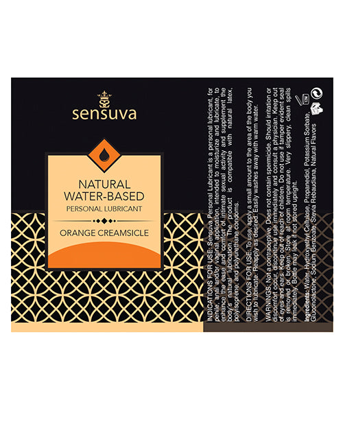 Sensuva Natural Water Based Orange Creamsicle Flavored Lubricant 1.93oz