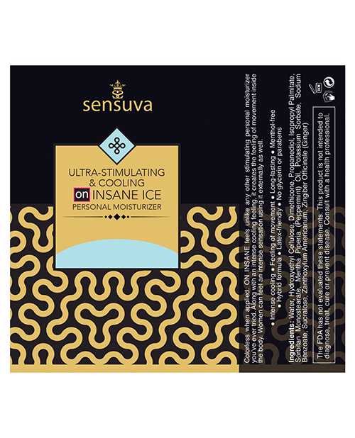 Sensuva Ultra Stimulating and Cooling On Insane Ice Hybrid Lubricant 1.93oz