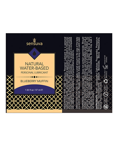 Sensuva Natural Water Based Blueberry Muffin Flavored Lubricant 2oz