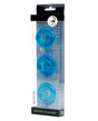 Sport Fucker Chubby Cockring Pack of 3 - Ice Blue
