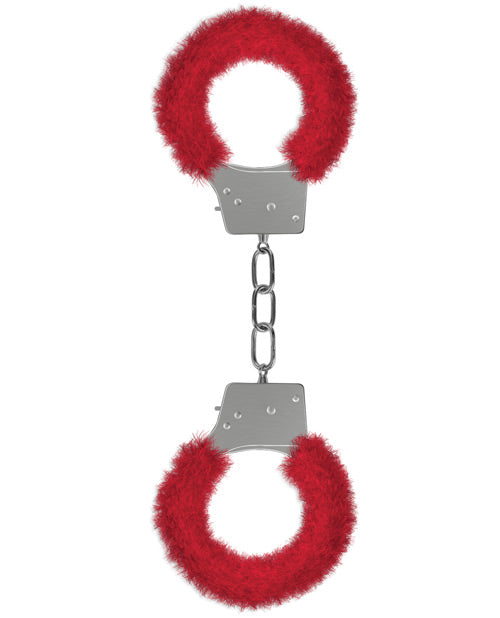 Ouch! Beginner`s Handcuffs Furry - Red