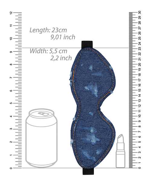 Shots Denim Eye Mask - Blue