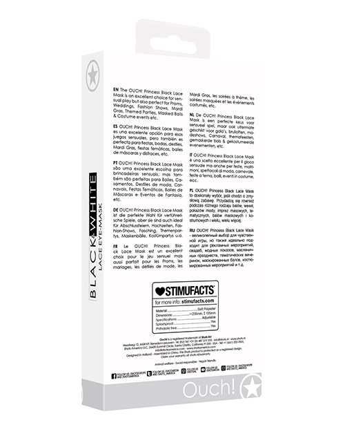 Ouch! Lace Eye-Mask Princess - Black