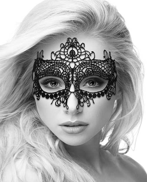 Ouch! Lace Eye-Mask Queen - Black