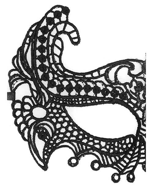 Ouch! Lace Eye-Mask Empress - Black