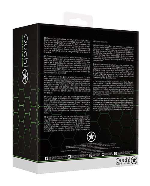 Ouch! Butt Plug Set Glow in the Dark - Green