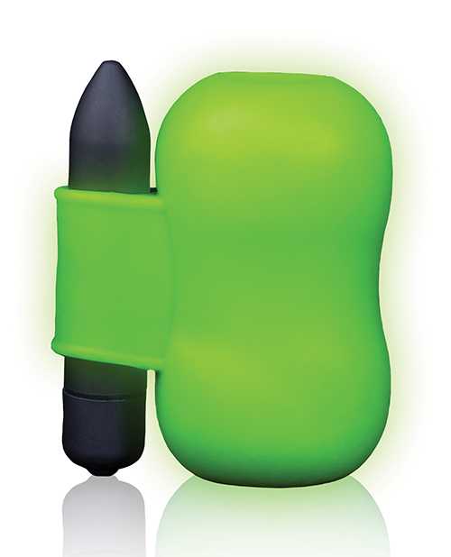 Ouch Vibrating Masturbator Glow in the Dark - Green