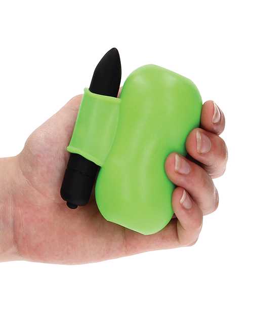 Ouch Vibrating Masturbator Glow in the Dark - Green