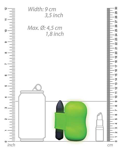 Ouch Vibrating Masturbator Glow in the Dark - Green