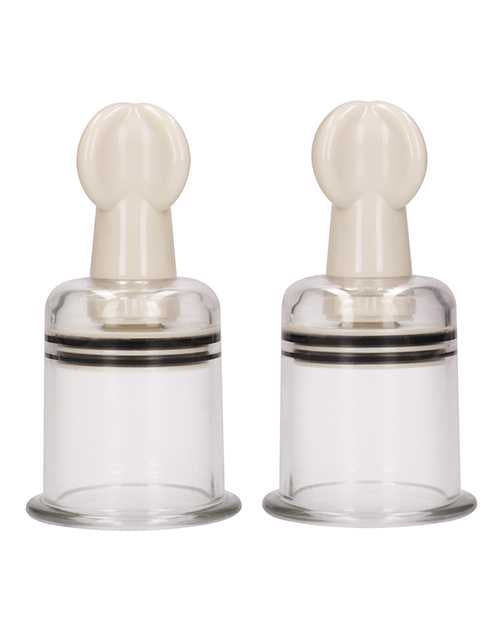 Shots Pumped Nipple Suctions Set - Large Clear