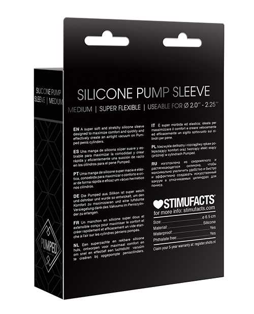 Pumped Silicone Pump Sleeve - Medium - Black