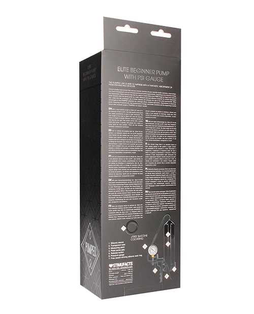 Pumped Lite Beginners Pump with PSI Gage - Black