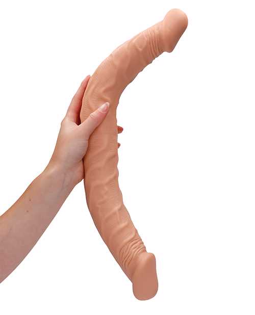 RealRock Skin Realistic Double Dildo 18in - Vanilla