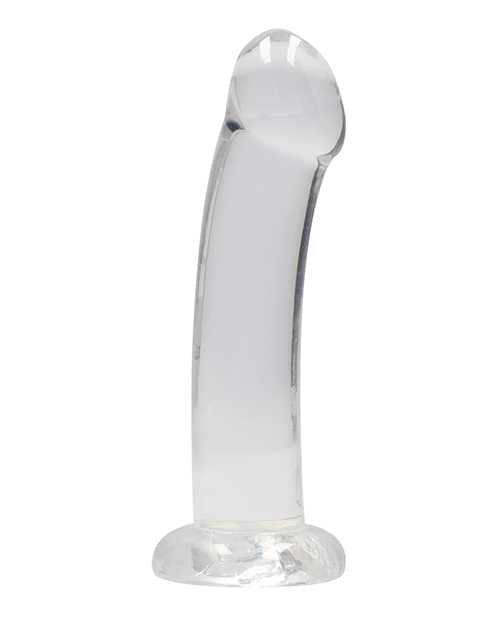 RealRock Crystal Clear Non Realistic Dildo with Suction Cup 6.7in - Clear