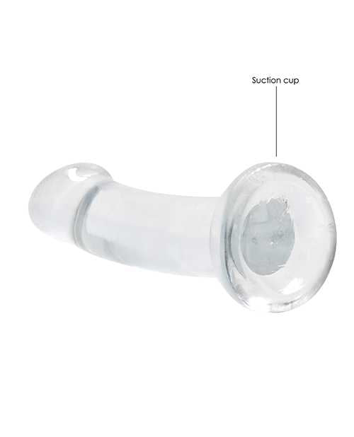 RealRock Crystal Clear Non Realistic Dildo with Suction Cup 6.7in - Clear