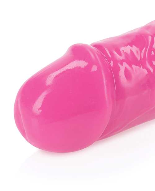 RealRock Double Dong Glow in the Dark Dildo 15in - Pink