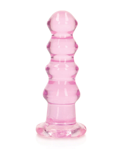 RealRock Curvy Dildo or Butt Plug 5.5in - Pink