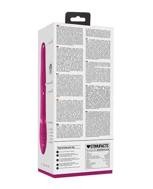 Vive Izara Triple Action Rechargeable Silicone Rotating Beaded G-Spot Rabbit Vibrator - Pink