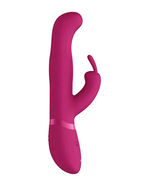 Vive Izara Triple Action Rechargeable Silicone Rotating Beaded G-Spot Rabbit Vibrator - Pink