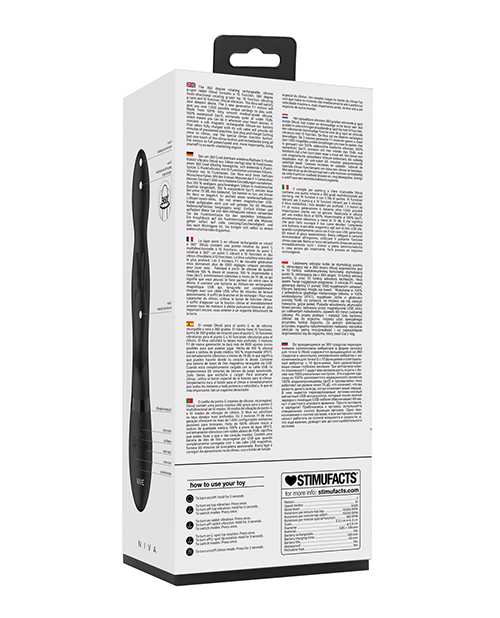 Vive Niva 360 Degrees Rechargeable Silicone Rotating G-Spot Rabbit Vibrator - Black