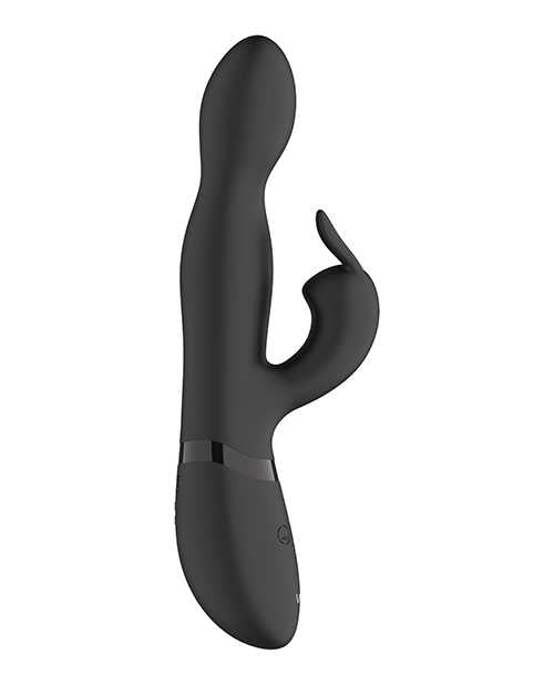 Vive Niva 360 Degrees Rechargeable Silicone Rotating G-Spot Rabbit Vibrator - Black