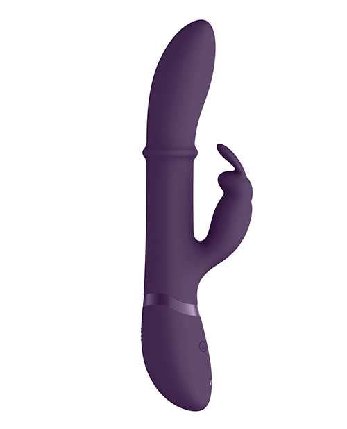Vive Halo Rechargeable Silicone Ring Rabbit Vibrator - Purple