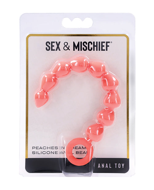 Sex & Mischief Peaches 'n CreaMe Silicone Anal Beads