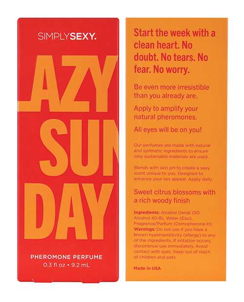 Simply Sexy Pheromone Perfume Lazy Sunday Spray 0.3oz