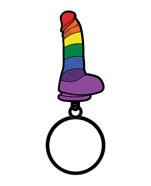 Dildo Rainbow Keychain - Multicolor