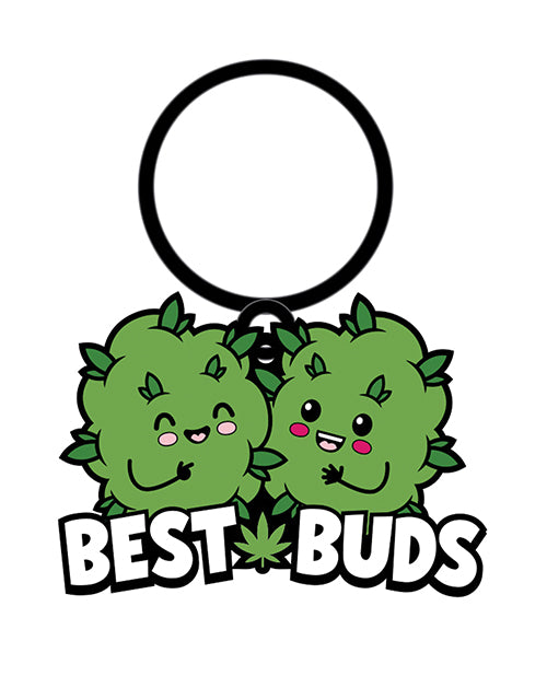 Best Buds Keychain - Green/White