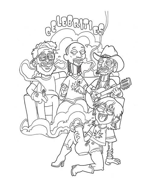 Who Smokes Weed? Coloring Book